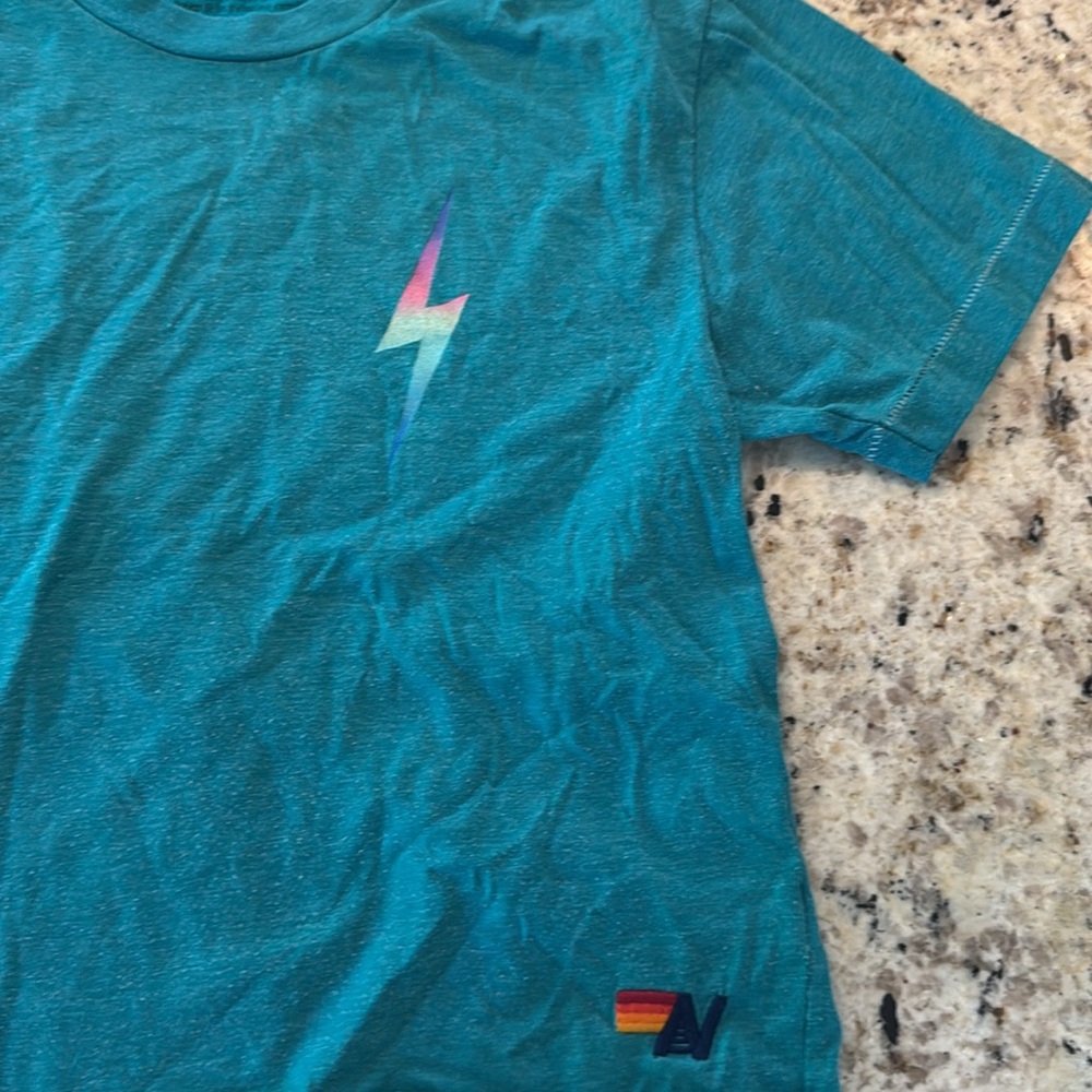 Aviator nation Blue and Cream Short Sleeve Tees - Picture 5 of 6